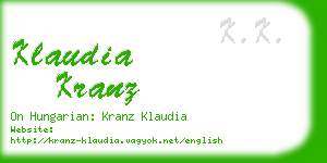 klaudia kranz business card